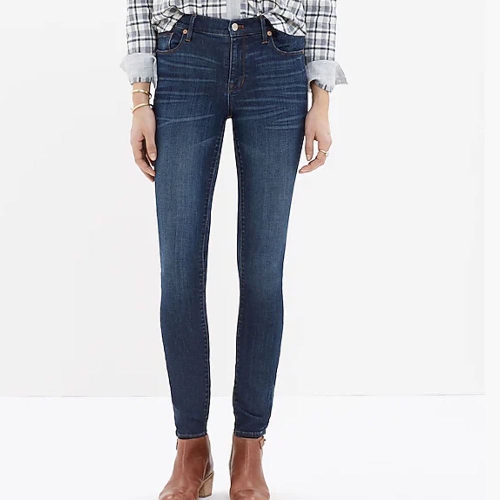 Madewell 9” High Riser Skinny Skinny Jeans in Atlantic (?) Blue Denim Size 29
